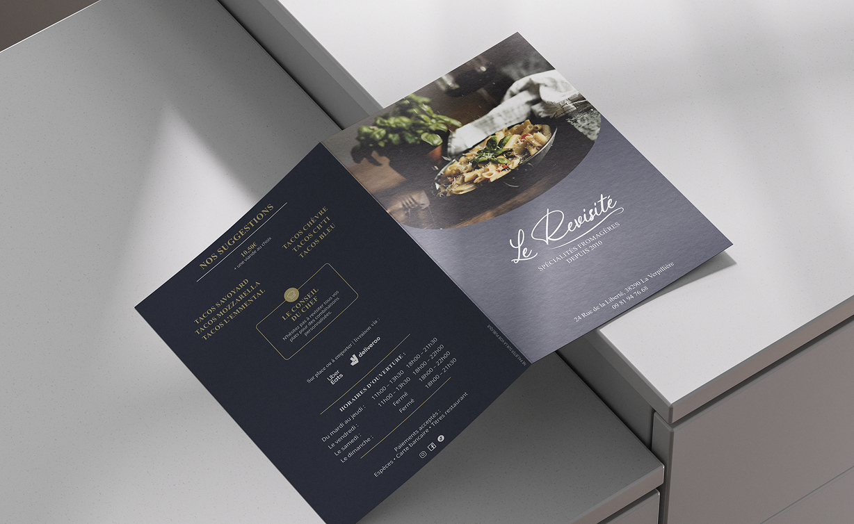 mockup menu restaurant